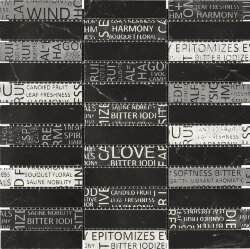 Мозаїка 30x30 0601/Wa Words Black - Words Мозаїка 30x30 0601/Wa Words Black - Words