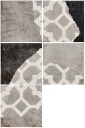Декор (20x20) AG207W Worn Soft Black - Argillae Декор (20x20) AG207W Worn Soft Black - Argillae