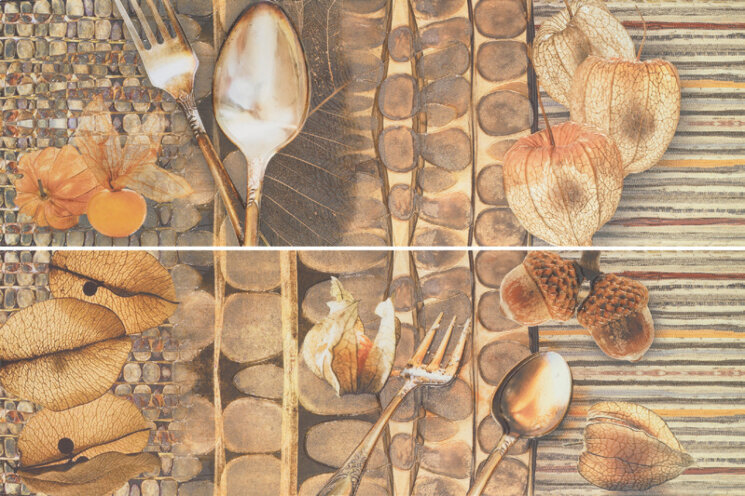 Панно 30x90 Composicion Kitchen Madeira Sand Ii-9522 з колекції 9522 Porcelanite Dos Панно 30x90 Composicion Kitchen Madeira Sand Ii-9522 з колекції 9522 Porcelanite Dos