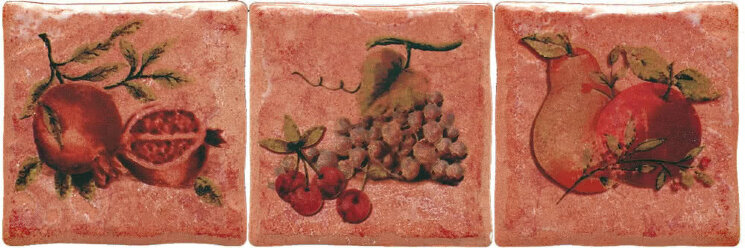 Декор (10x30) 01E6825 Dec. Antichi Sapori Rosso S/3 - Ciottoli з колекції Ciottoli Elios Декор (10x30) 01E6825 Dec. Antichi Sapori Rosso S/3 - Ciottoli з колекції Ciottoli Elios