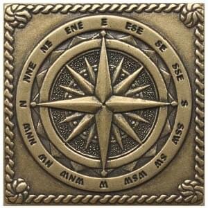 Вставка Windrose Shined brass 5x5 Tacos De Bronce Moneli з колекції Tacos De Bronce Moneli Вставка Windrose Shined brass 5x5 Tacos De Bronce Moneli з колекції Tacos De Bronce Moneli