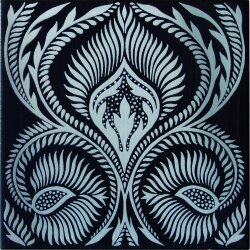 Плитка (20x20) Sirya Argento Fondo Nero - Officina Delle Arti Плитка (20x20) Sirya Argento Fondo Nero - Officina Delle Arti