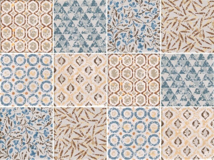 Декор (80x60) PGEPSM0 Ornatum Mix 12*200X200 - Petra Solis з колекції Petra Solis Panaria Декор (80x60) PGEPSM0 Ornatum Mix 12*200X200 - Petra Solis з колекції Petra Solis Panaria