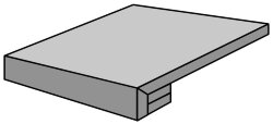 Сходинка (59.55x59.55) BETON WHITE LAP GR REC-60 - Beton