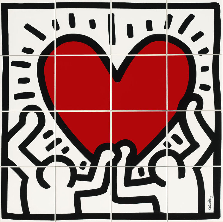 Декор (80x80) GFKHD00L - Game Of Fifteen: Keith Haring з колекції Game Of Fifteen: Keith Haring Ascot