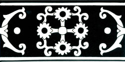 Бордюр (10x20) Tovere Nero Listello - Fiori Scuri Бордюр (10x20) Tovere Nero Listello - Fiori Scuri