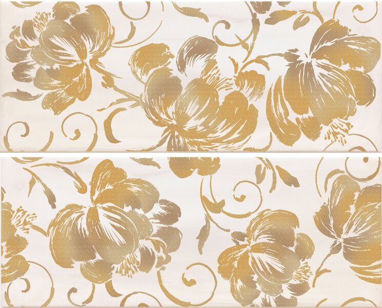 Декор 20x50 Inserto Flores Ivory A+B - Caribe - PCAD17 з колекції Caribe Paul Ceramiche Декор 20x50 Inserto Flores Ivory A+B - Caribe - PCAD17 з колекції Caribe Paul Ceramiche