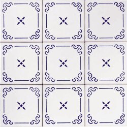 Декор (10x10) Sannini Blu - Ceramica Artistica Vietrese Декор (10x10) Sannini Blu - Ceramica Artistica Vietrese