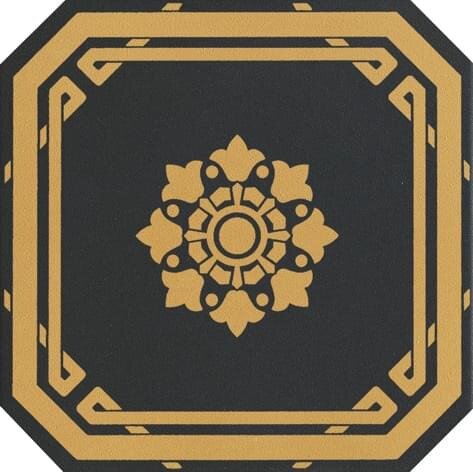 Декор Ottagono Black Leeds 20x20 Old England Ceramiche Grazia з колекції Old England Ceramiche Grazia Декор Ottagono Black Leeds 20x20 Old England Ceramiche Grazia з колекції Old England Ceramiche Grazia