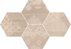 Мозаїка (25.5x29.4) R303X1R Esag. Patch. Taupe L. L - Gesso
