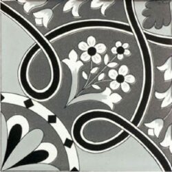 Плитка (20x20) Nocelle Grigio - Fiori Scuri Плитка (20x20) Nocelle Grigio - Fiori Scuri