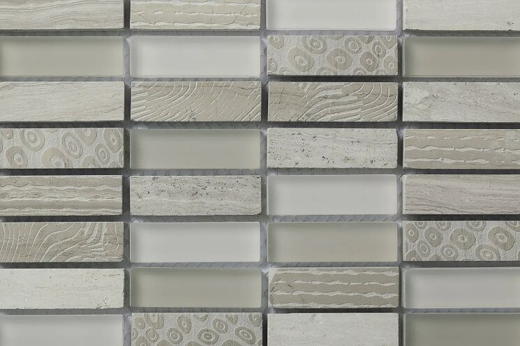 Мозаїка 30x30 ST ENGR1/1548 LePietre Engraved Wooden White And Glass Arvex Le Pietre з колекції Le Pietre Arvex Мозаїка 30x30 ST ENGR1/1548 LePietre Engraved Wooden White And Glass Arvex Le Pietre з колекції Le Pietre Arvex