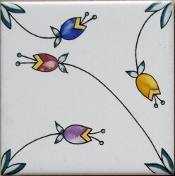 Декор (10x10) Tulipani10 IDecori - Ceramica Artistica Vietrese Декор (10x10) Tulipani10 IDecori - Ceramica Artistica Vietrese