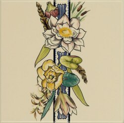 Декор Birds And Butterfly Border Tile 2 15.2x15.2 Artworks Colonial White Original Style Декор Birds And Butterfly Border Tile 2 15.2x15.2 Artworks Colonial White Original Style