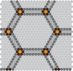 Мозаїка (33.2x33.2) Hexagonos Matte - Retro