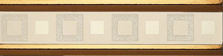 Декор (8x33.3) 21175 Fas. Quadri Avorio/Oro - Luxoring з колекції Leather Crystal Ker