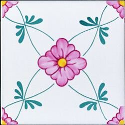 Декор (13x13) Caterina Rosa13 IDecori - Ceramica Artistica Vietrese Декор (13x13) Caterina Rosa13 IDecori - Ceramica Artistica Vietrese