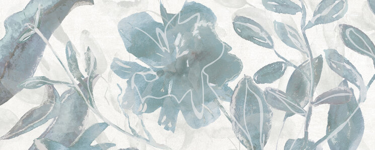 Плитка 20x50 Glam Flower Mix Grey Abitare Glam з колекції Glam Abitare Плитка 20x50 Glam Flower Mix Grey Abitare Glam з колекції Glam Abitare