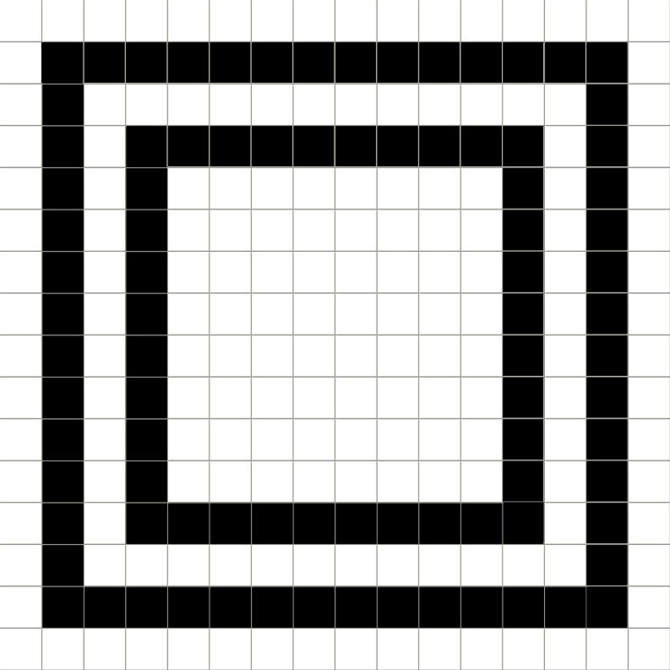 Плитка 20x20 Grid-Black & White-187778 з колекції Black & White Dune Плитка 20x20 Grid-Black & White-187778 з колекції Black & White Dune