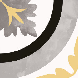 Плитка 20x20 Ornamental Mustard-Black & White-187823 Плитка 20x20 Ornamental Mustard-Black & White-187823
