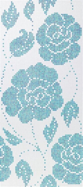 Мозаїка (290.5x129.1) Winter Flowers Blue - Decori 20 з колекції Decori 20 Bisazza