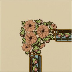 Декор Evening Reverie Corner Tile 15.2x15.2 Artworks Colonial White Original Style Декор Evening Reverie Corner Tile 15.2x15.2 Artworks Colonial White Original Style