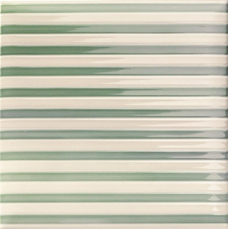 Декор (20x20) Decor Stripe Green - Lucciola з колекції Lucciola Mainzu
