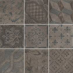 Плитка (20x20) 024S9RD Dec. Eolie Black Ret L - Dust Плитка (20x20) 024S9RD Dec. Eolie Black Ret L - Dust