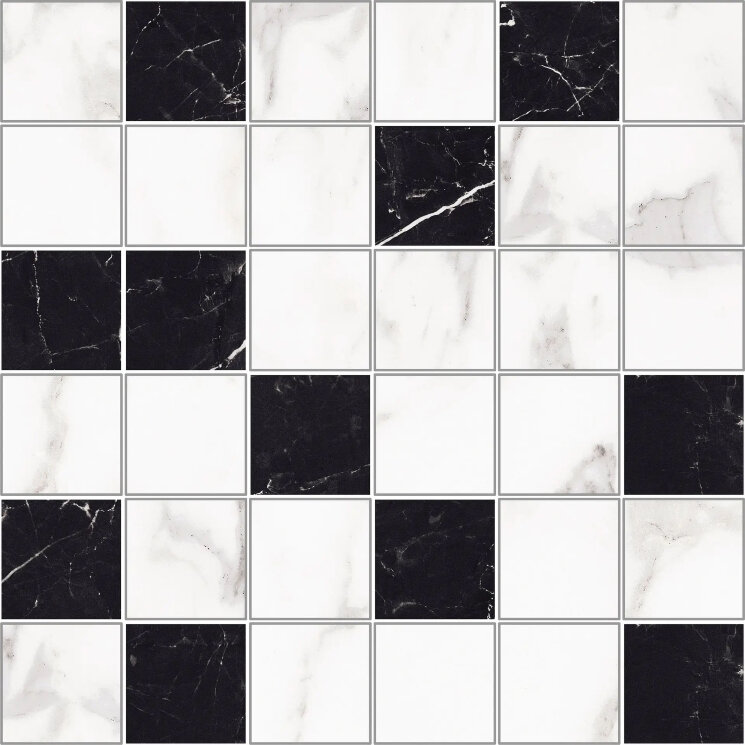 Мозаїка Capitol/Luxury/Luxury White/Black/Black Malla Pulido - 30x30 Capitol з колекції Capitol Halcon Мозаїка Capitol/Luxury/Luxury White/Black/Black Malla Pulido - 30x30 Capitol з колекції Capitol Halcon