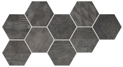 Плитка (24x27.7) 1047334 Hexagon Freeport Black - Docklands