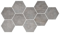 Плитка (24x27.7) 1047336 Hexagon Freeport Grey - Docklands