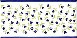 Бордюр (10x20) Campanelle Blu IListelli - Ceramica Artistica Vietrese