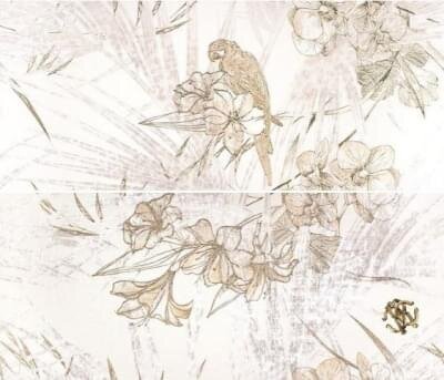 Панно White Decoro Tropical Modulo Logo D+C 64x75 Natural Roberto Cavalli з колекції Natural Roberto Cavalli Панно White Decoro Tropical Modulo Logo D+C 64x75 Natural Roberto Cavalli з колекції Natural Roberto Cavalli