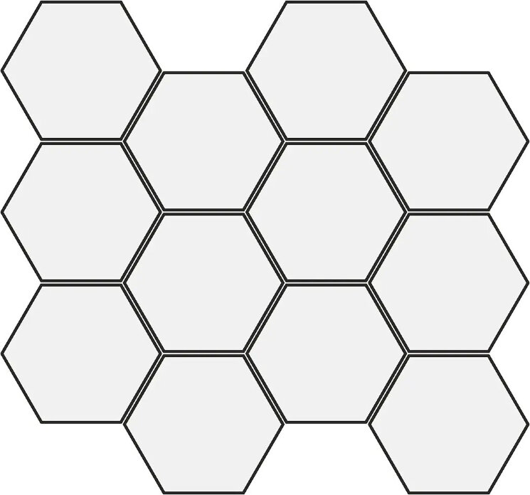 Мозаїка Dome Hexa Ash - 27x29 Dome з колекції Dome Baldocer Мозаїка Dome Hexa Ash - 27x29 Dome з колекції Dome Baldocer