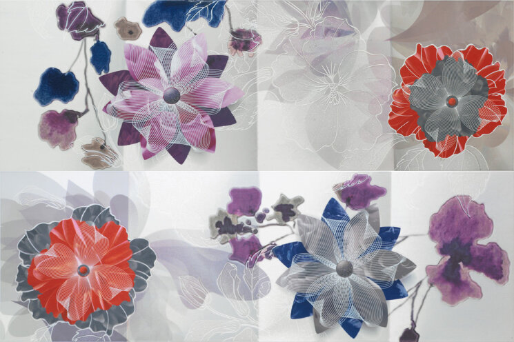 Декор 30x90 Composici?n 9505 Flower Ii-9505 з колекції 9505 Porcelanite Dos Декор 30x90 Composici?n 9505 Flower Ii-9505 з колекції 9505 Porcelanite Dos