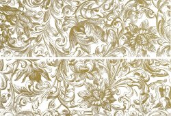 Декор (25x75) Goldflowers W2 - Oro Bianco