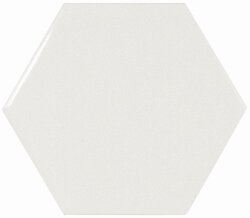 Плитка 10,1x11,6 Scale Hexagon Porcelain White Matt 22357