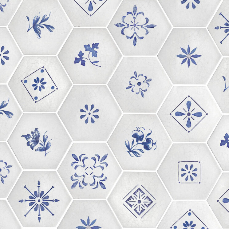 Плитка Dolcevita Esagona Flower - 15x17.3 15KESDOFL Dolcevita з колекції Dolcevita Keradom Плитка Dolcevita Esagona Flower - 15x17.3 15KESDOFL Dolcevita з колекції Dolcevita Keradom