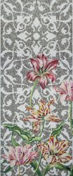 Мозаїка (290.5x120.5) Tulips Grey A - Decori in Tecnica Artistica