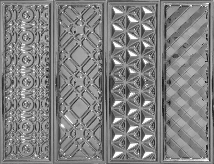 Декор Dec Geometry PVD Plata 10x30 Garden Heralgi з колекції Garden Heralgi Декор Dec Geometry PVD Plata 10x30 Garden Heralgi з колекції Garden Heralgi