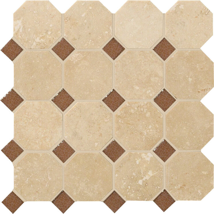 Мозаїка (30x30) G30072 Rialto Tabacco Ottagona - Rialto з колекції Rialto Vallelunga Мозаїка (30x30) G30072 Rialto Tabacco Ottagona - Rialto з колекції Rialto Vallelunga