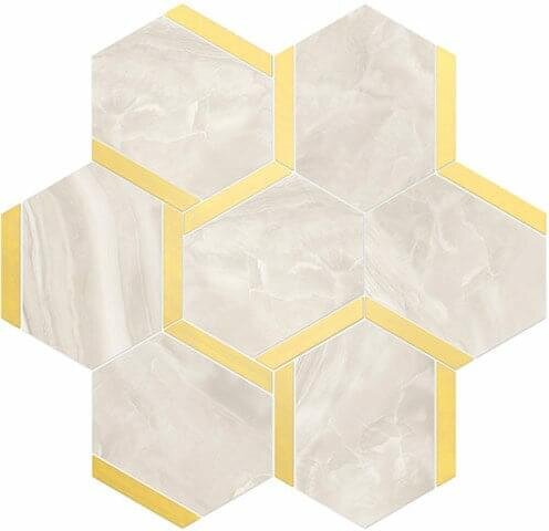 Мозаїка Esagona Bacchetta Ambra Oro 30x28 Nolita Vallelunga з колекції Nolita Vallelunga Мозаїка Esagona Bacchetta Ambra Oro 30x28 Nolita Vallelunga з колекції Nolita Vallelunga