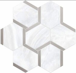Мозаїка Esagona Bacchetta Bianco Platinum 30x28 Nolita Vallelunga Мозаїка Esagona Bacchetta Bianco Platinum 30x28 Nolita Vallelunga