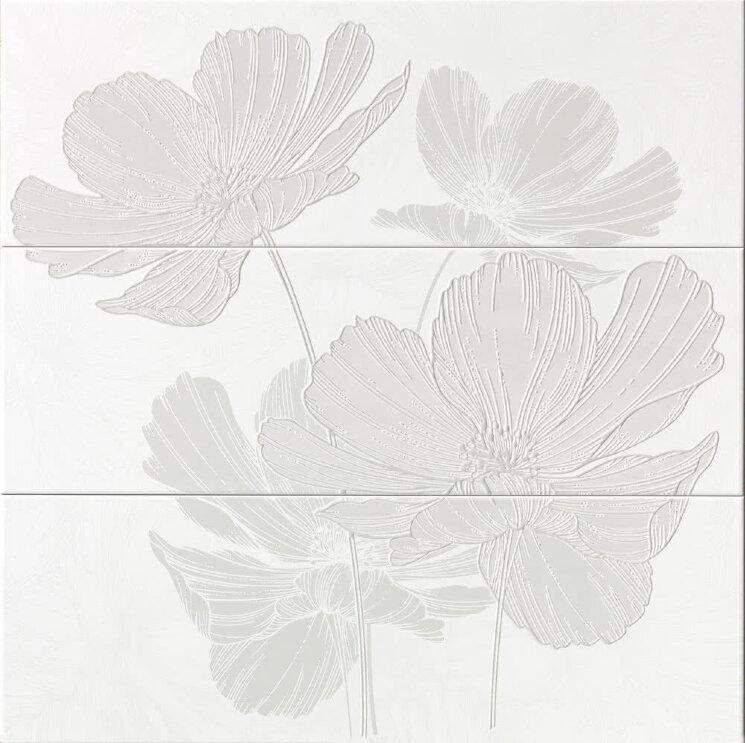 Декор (75x75) GVDP10L Lumen White Lux Composizione Petal(Set 3Pz) - Lumen з колекції Lumen Ascot Декор (75x75) GVDP10L Lumen White Lux Composizione Petal(Set 3Pz) - Lumen з колекції Lumen Ascot