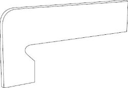 Спецелемент Blanco Perla Zanquin Izq. 19x42.4 Pulido Venatto Спецелемент Blanco Perla Zanquin Izq. 19x42.4 Pulido Venatto