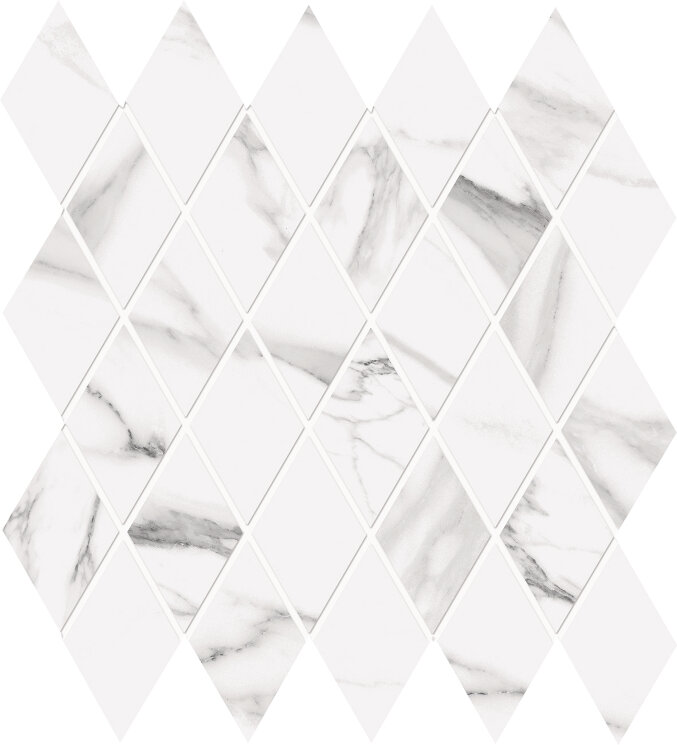 Мозаїка 28,2x29,1 R305 M0 Y Losanghe Xs Statuario Michelangelo Lappato Lucido - Tele di Marmo - EDT1 з колекції Tele di Marmo Emilceramica Мозаїка 28,2x29,1 R305 M0 Y Losanghe Xs Statuario Michelangelo Lappato Lucido - Tele di Marmo - EDT1 з колекції Tele di Marmo Emilceramica