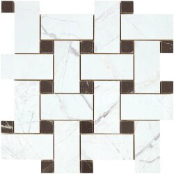 Мозаїка 30x30 Mosaico Tie Agata White-Black Durstone Agata Мозаїка 30x30 Mosaico Tie Agata White-Black Durstone Agata