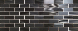 Мозаїка 20x50 Mosaico Lineup Black 3 D - Lineup - PLUM03 Мозаїка 20x50 Mosaico Lineup Black 3 D - Lineup - PLUM03